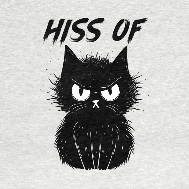 Funny Black Cat Hiss Off Meow Cat by antrazdixonlda